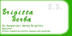 brigitta werba business card